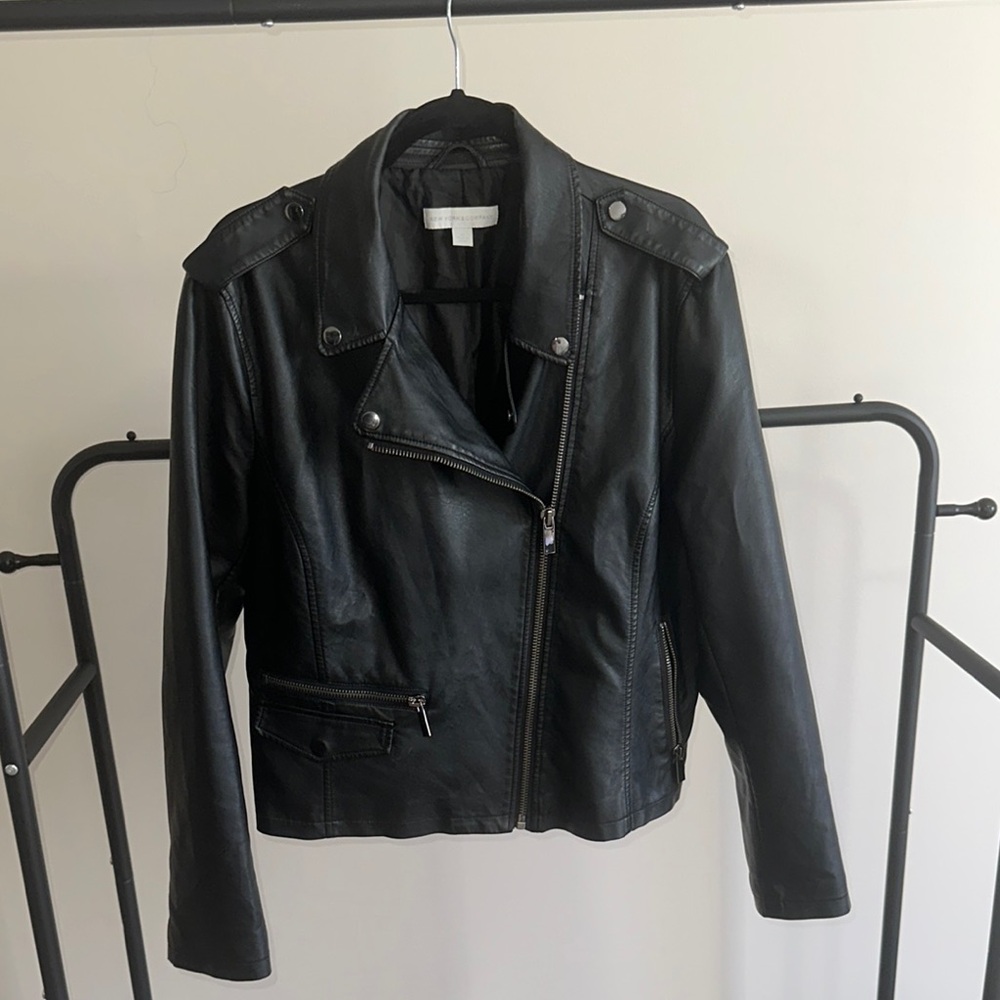 Black Faux Leather Jacket